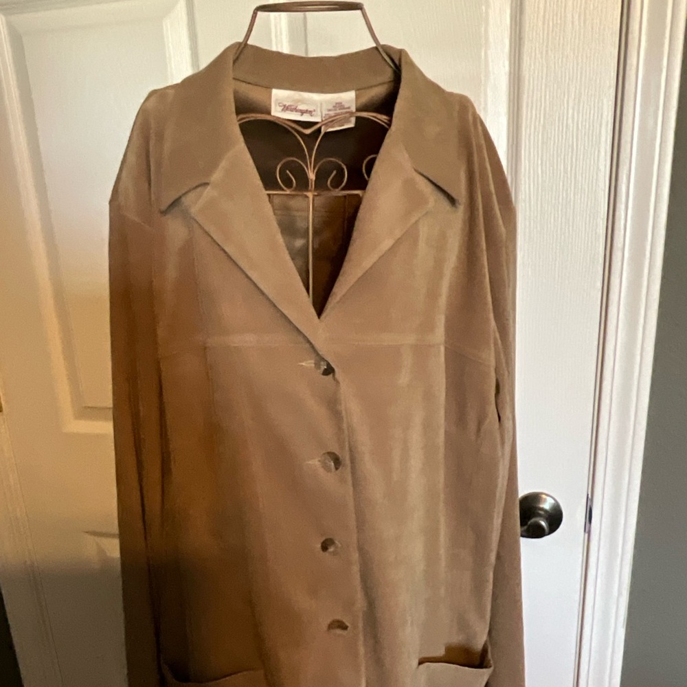 Vintage Worthington Women's Brown Faux Suede blazer coat